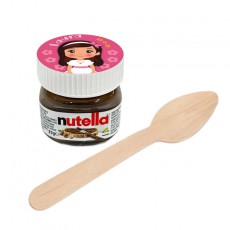 Mini Nutella con Cuchara Personalizada para Comunion Niña
